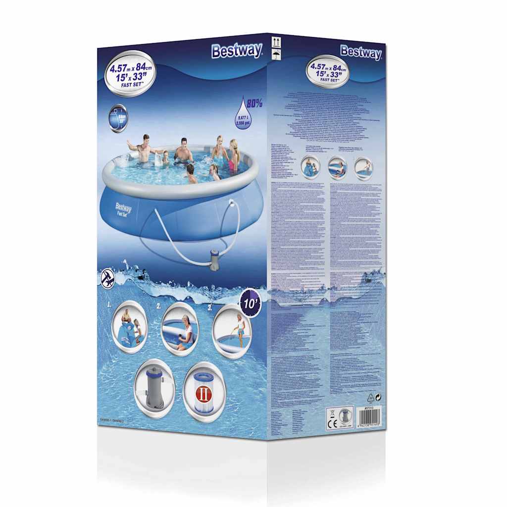 Bestway Fast Set 57313 medenceszett 457 x 84 cm 5