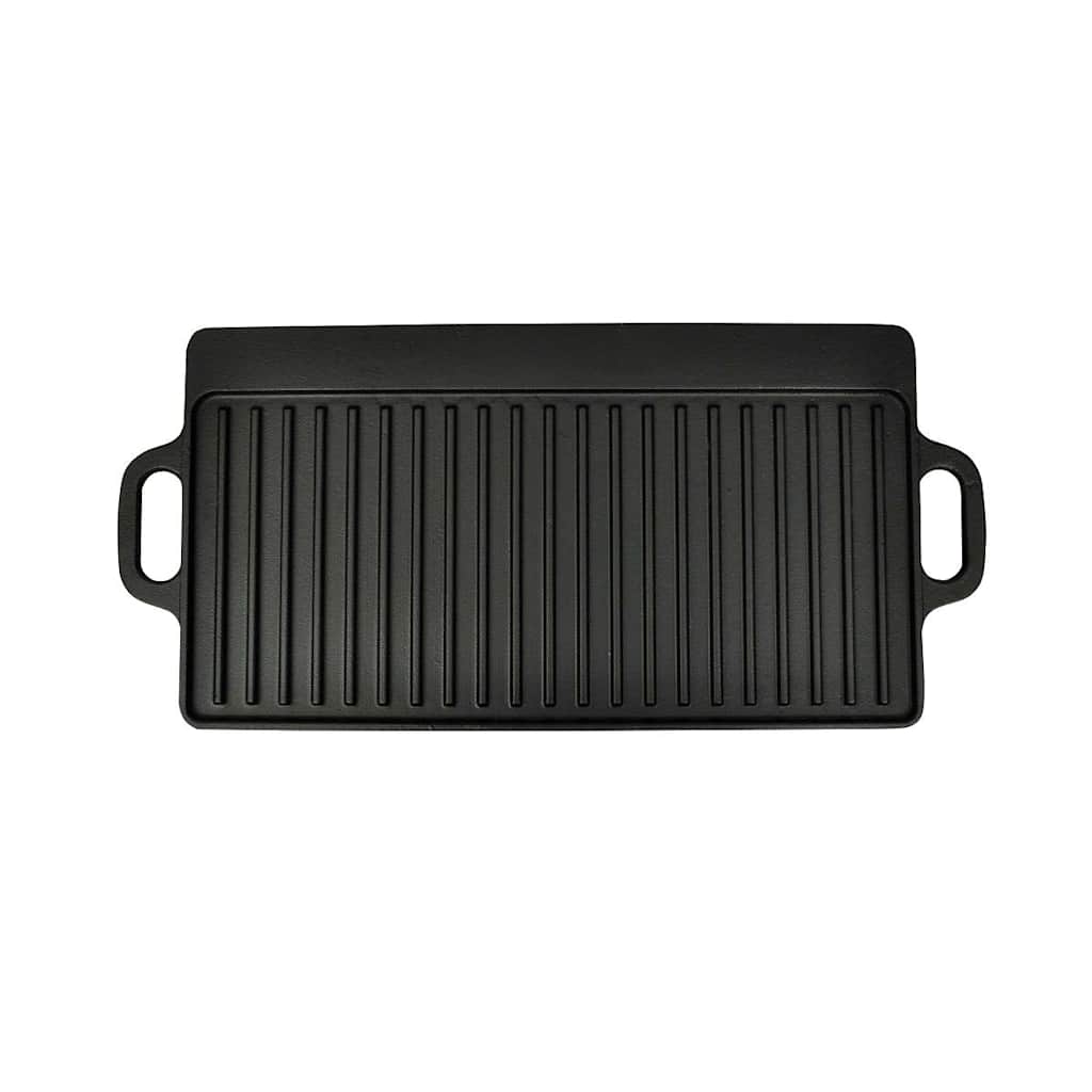 2 db megfordítható öntöttvas grilltálca 38 x 23 cm 3