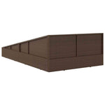 Barna polyrattan kerti ágy 110 x 200 cm 5