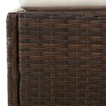Barna polyrattan kerti ágy 110 x 200 cm 7