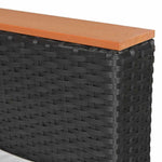 Fekete polyrattan kerti kanapé 8