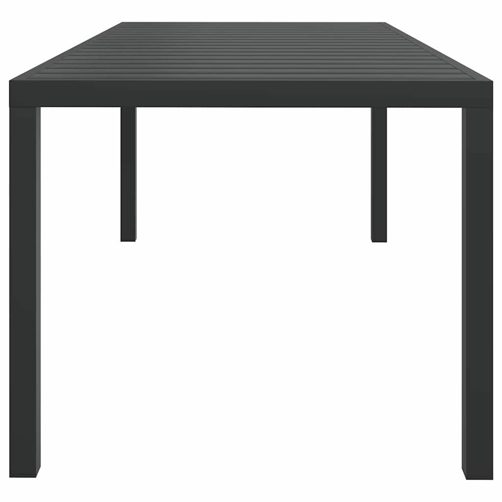 Fekete alumínium és WPC kerti asztal 185 x 90 x 74 cm 3