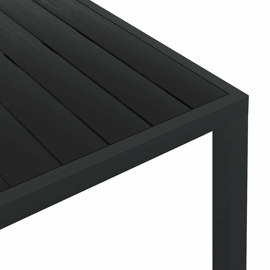 Fekete alumínium és WPC kerti asztal 185 x 90 x 74 cm 4