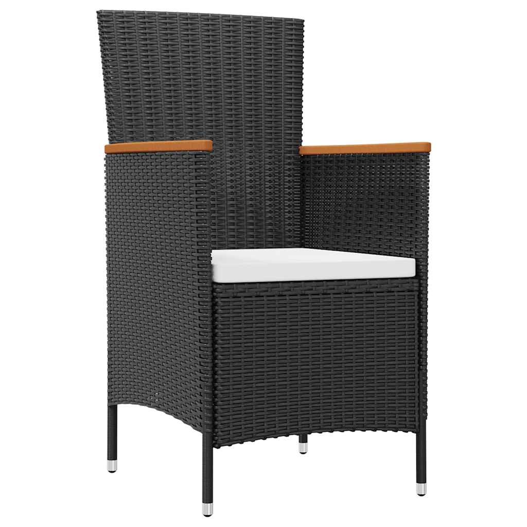 7-részes kültéri polyrattan étkezőszett párnákkal 3