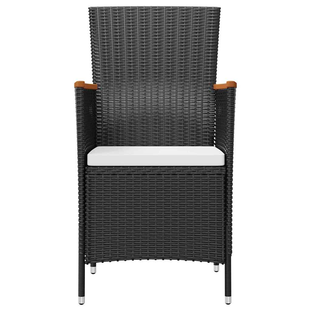 7-részes kültéri polyrattan étkezőszett párnákkal 4