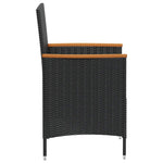 7-részes kültéri polyrattan étkezőszett párnákkal 5