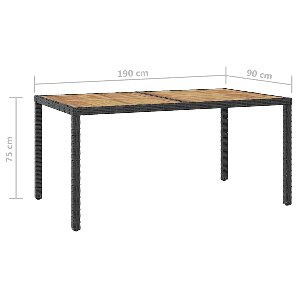 7-részes kültéri polyrattan étkezőszett párnákkal 11
