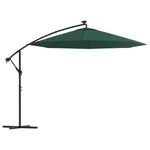 Zöld függőernyő LED-del, fém rúddal 300 cm 2