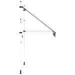 Kézzel feltekerhető napellenző kék-fehér csíkokkal 200 cm 5
