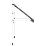 Kézzel feltekerhető napellenző kék-fehér csíkokkal 300 cm 5
