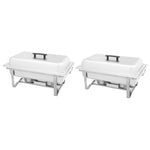 2 részes rozsdamentes acél chafing készlet