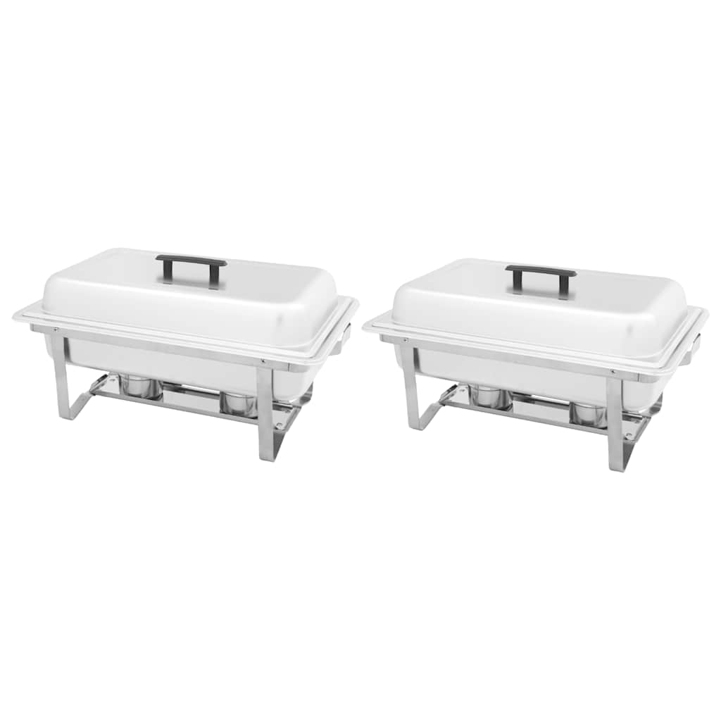 2 részes rozsdamentes acél chafing készlet