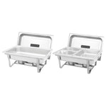2 részes rozsdamentes acél chafing készlet 6
