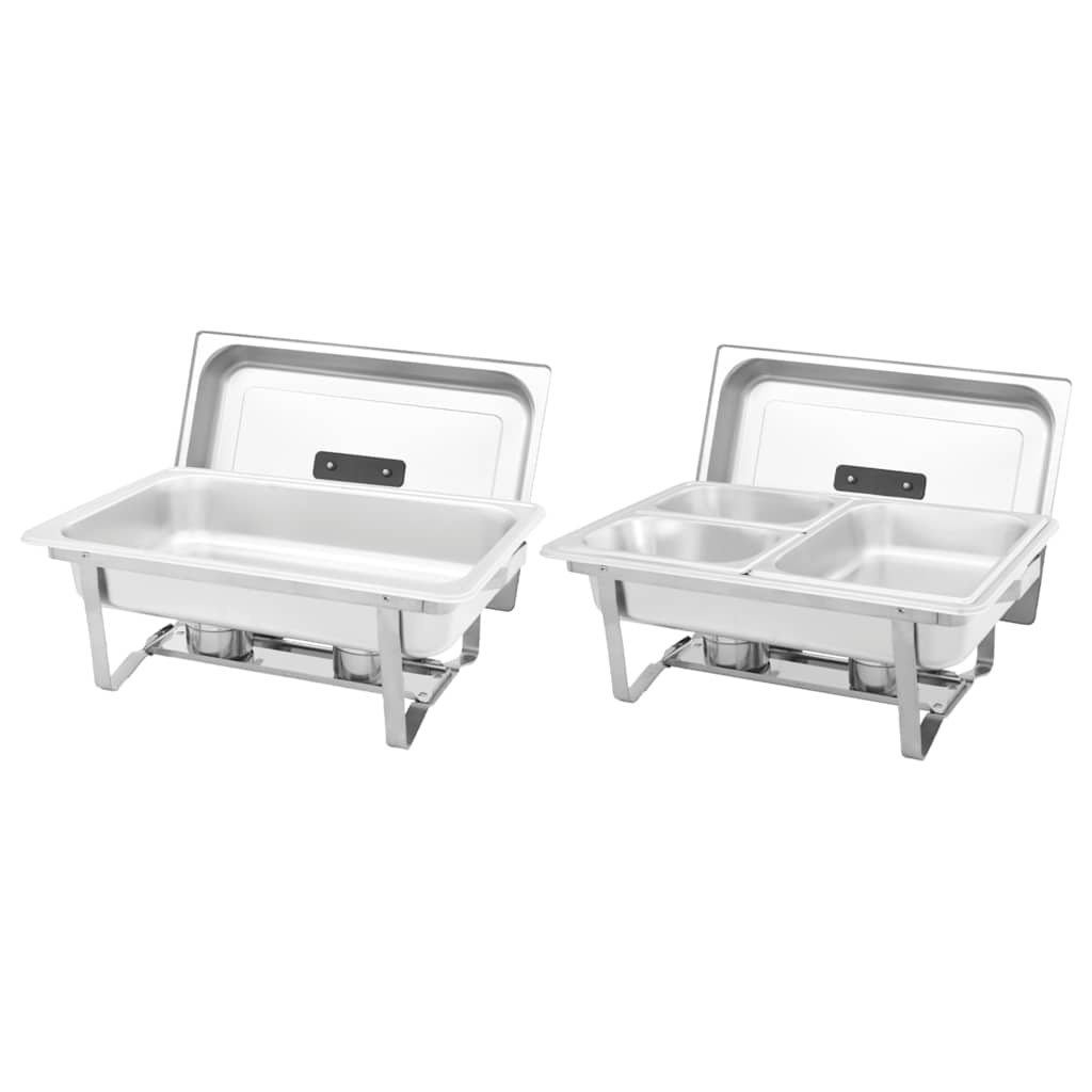 2 részes rozsdamentes acél chafing készlet 6