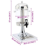 Rozsdamentes acél gyümölcslé-adagoló 8 L 9