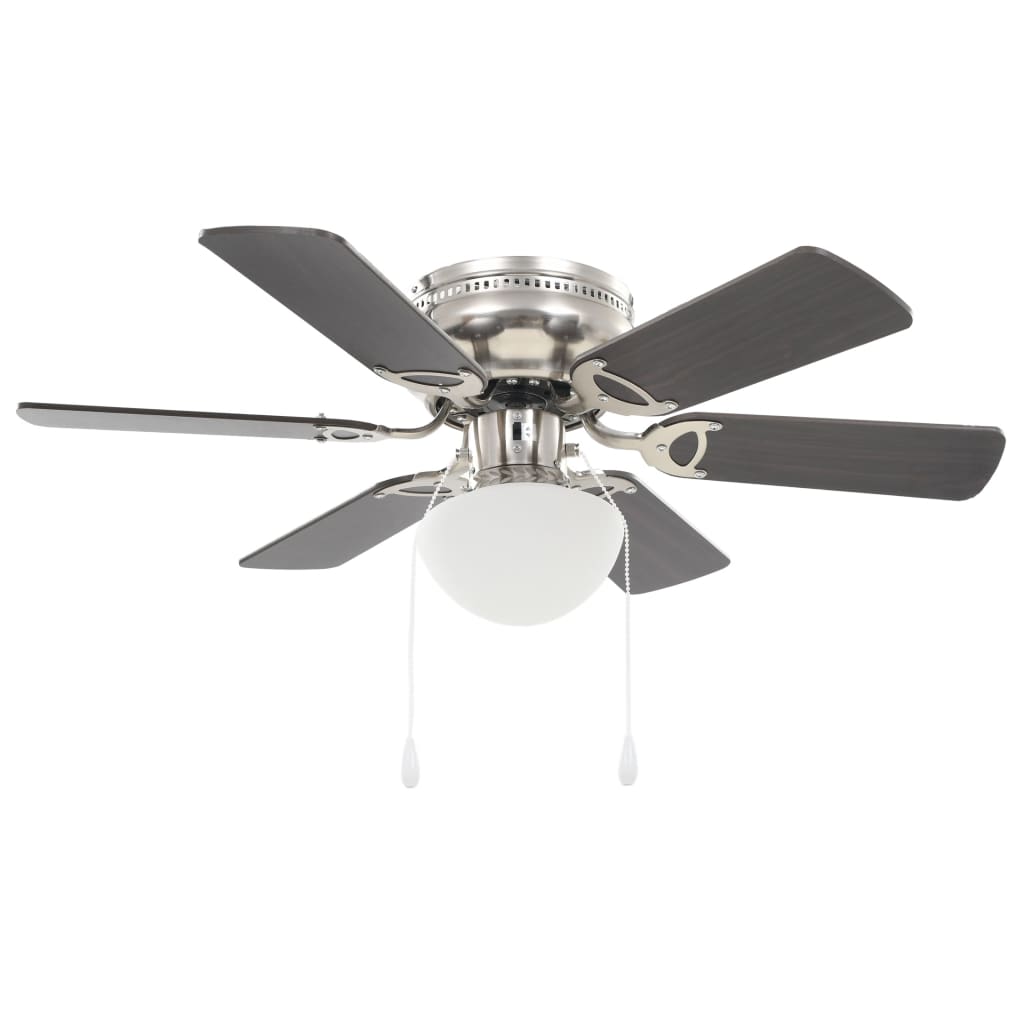 Díszes mennyezeti ventilátor lámpával 82 cm sötétbarna 2