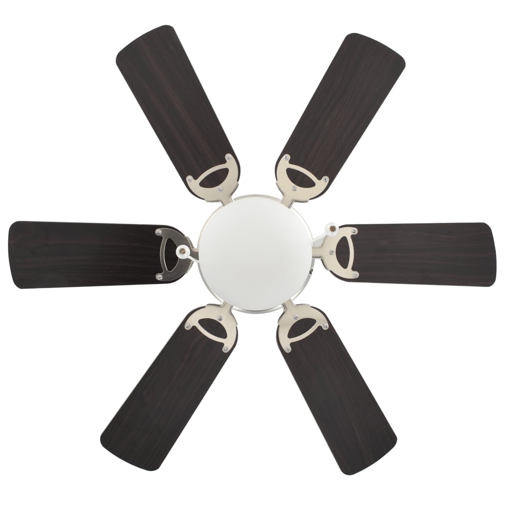 Díszes mennyezeti ventilátor lámpával 82 cm sötétbarna 4
