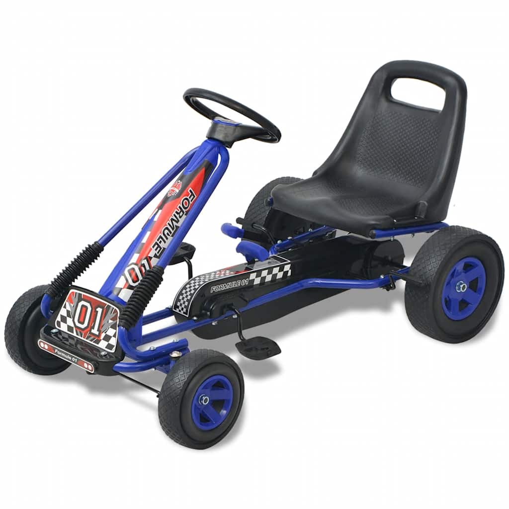 Pedálos gokart kocsi állítható üléssel kék
