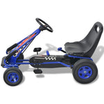 Pedálos gokart kocsi állítható üléssel kék 2