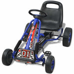 Pedálos gokart kocsi állítható üléssel kék 3