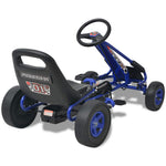 Pedálos gokart kocsi állítható üléssel kék 4