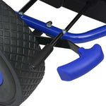Pedálos gokart kocsi állítható üléssel kék 5