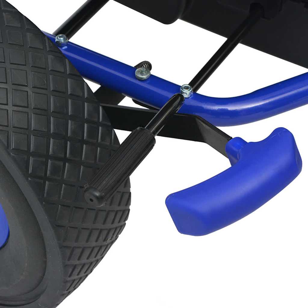 Pedálos gokart kocsi állítható üléssel kék 5