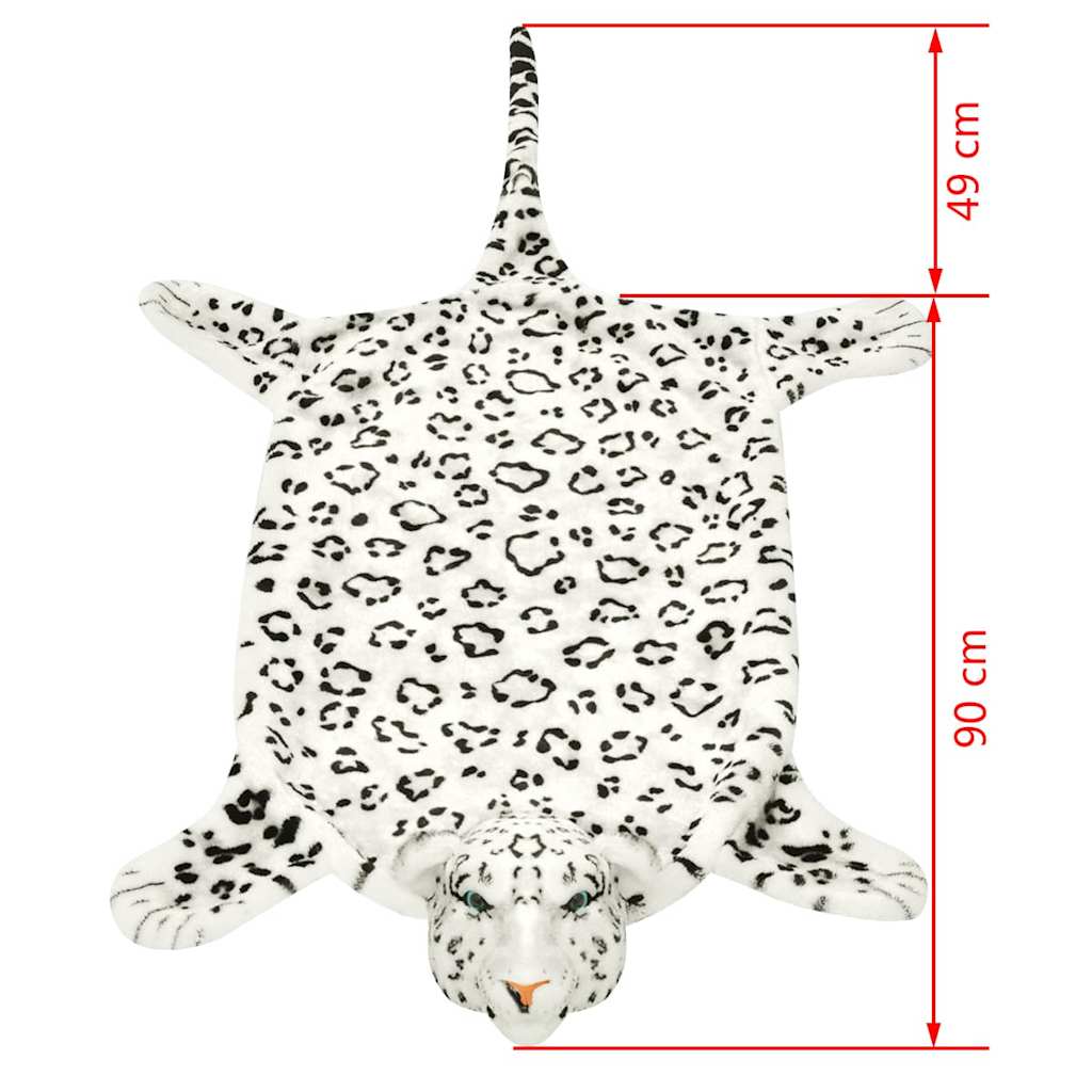 Fehér plüss leopárd szőnyeg 139 cm 4