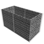 Ezüstszínű acél gabion magaságyás 180 x 90 x 100 cm 3