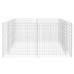 Ezüstszínű acél gabion magaságyás 180 x 90 x 100 cm 4