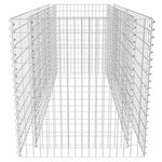 Ezüstszínű acél gabion magaságyás 180 x 90 x 100 cm 5