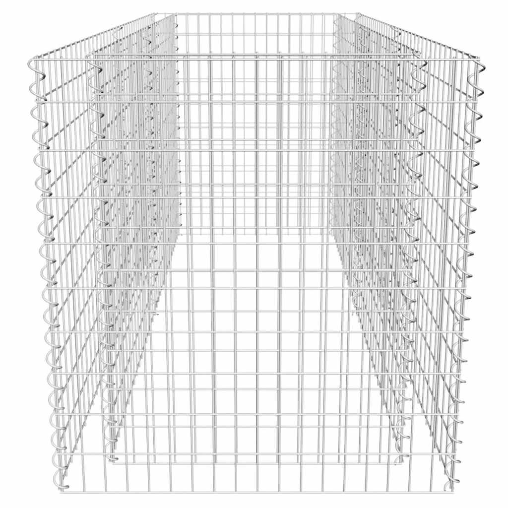 Ezüstszínű acél gabion magaságyás 180 x 90 x 100 cm 5