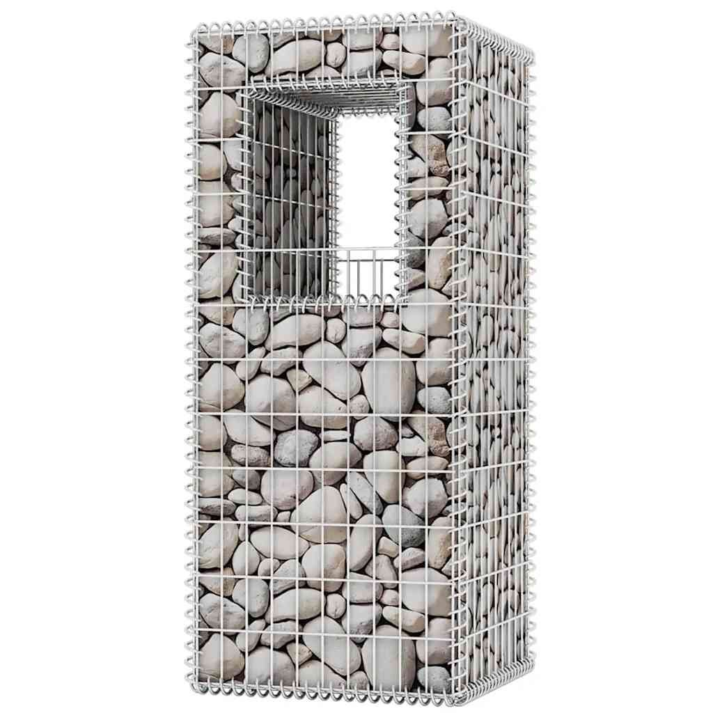 2 db vidaXL acél gabion kosár oszlop / ágyás 50 x 50 x 120 cm 4