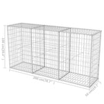 Horganyzott acél gabion kosár 200 x 50 x 100 cm 7