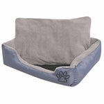 Kutyaágy bélelt párnával szürke XL