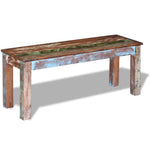 Tömör újrahasznosított fa pad 110 x 35 x 45 cm 5