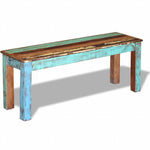 Tömör újrahasznosított fa pad 110 x 35 x 45 cm 7