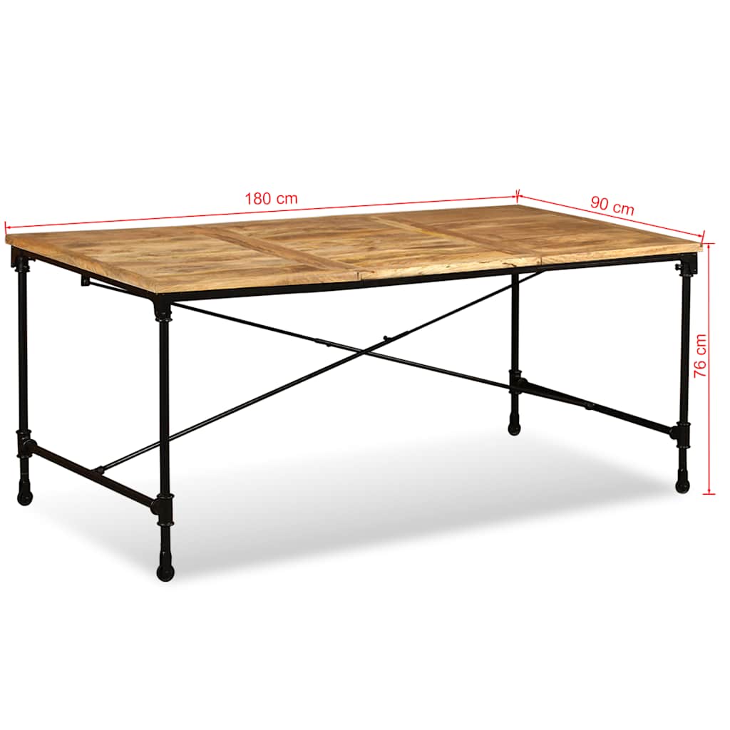 Tömör mangófa étkezőasztal 180 cm 14