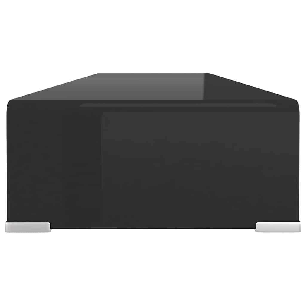 Fekete üveg TV/monitor állvány 100x30x13 cm 4