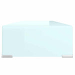 Zöld üveg TV állvány/monitor magasító 80 x 30 x 13 cm 4