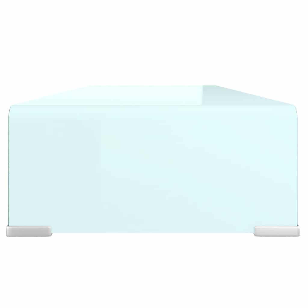 Zöld üveg TV állvány/monitor magasító 80 x 30 x 13 cm 4
