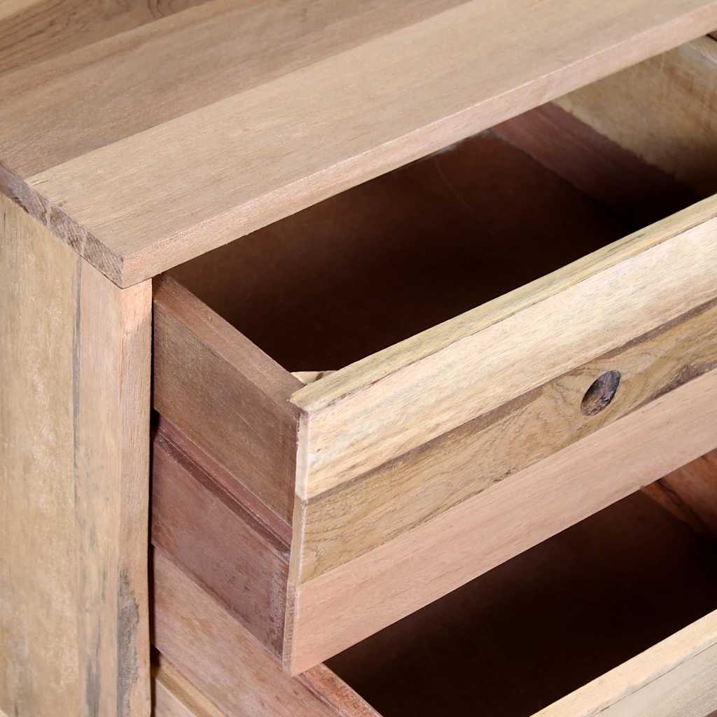Tömör újrahasznosított fa éjjeliszekrény 7