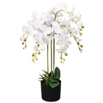 Cserepes fehér műorchidea 75 cm
