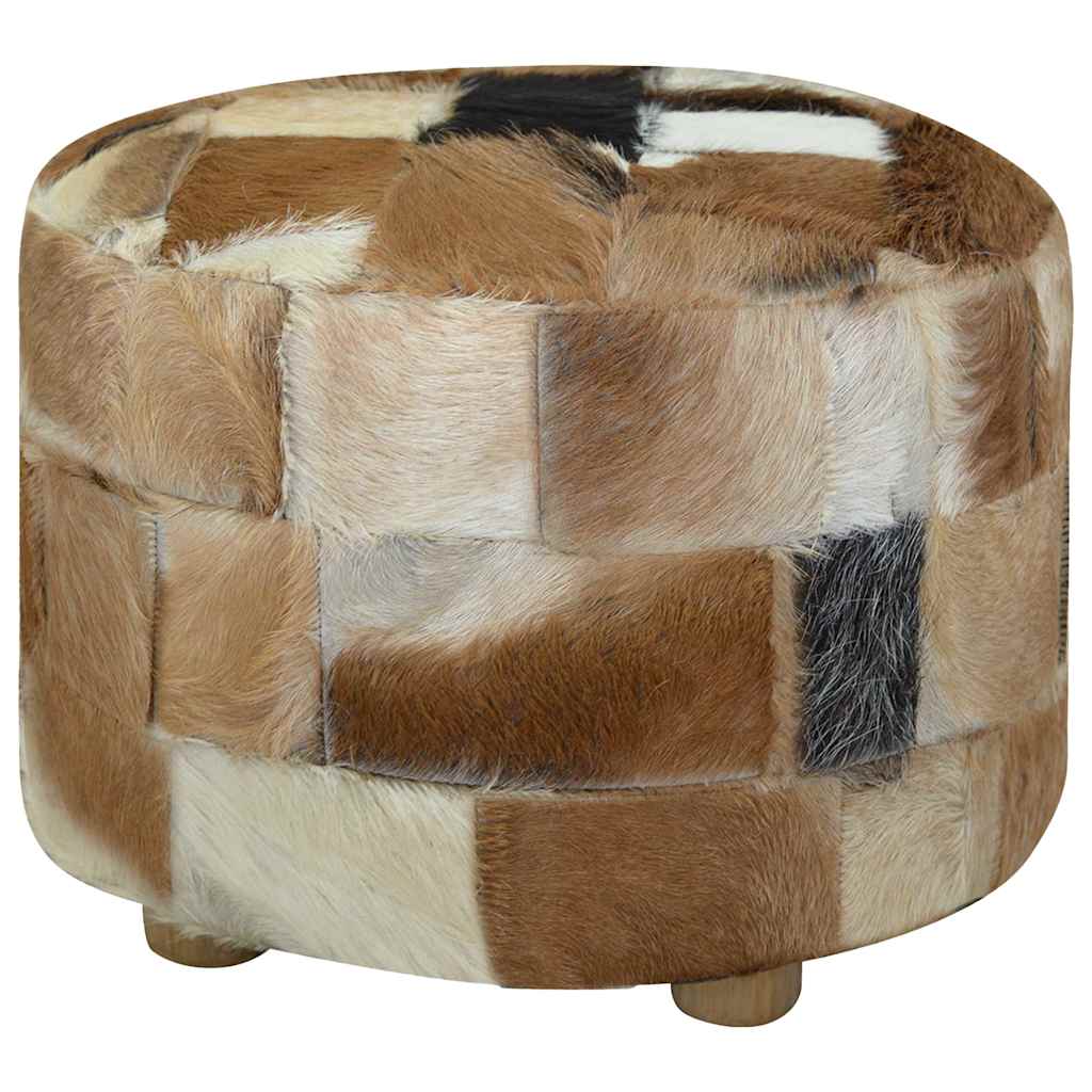 Kerek kecskebőr puff 50 x 50 x 45 cm 2