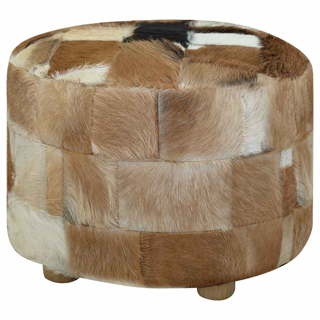 Kerek kecskebőr puff 50 x 50 x 45 cm 4