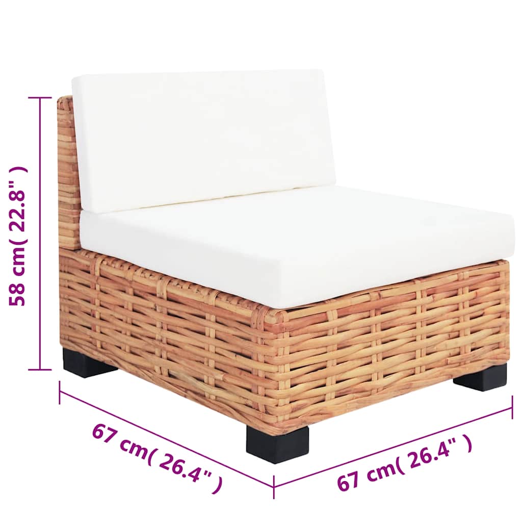 18 részes természetes rattan kanapészett 11