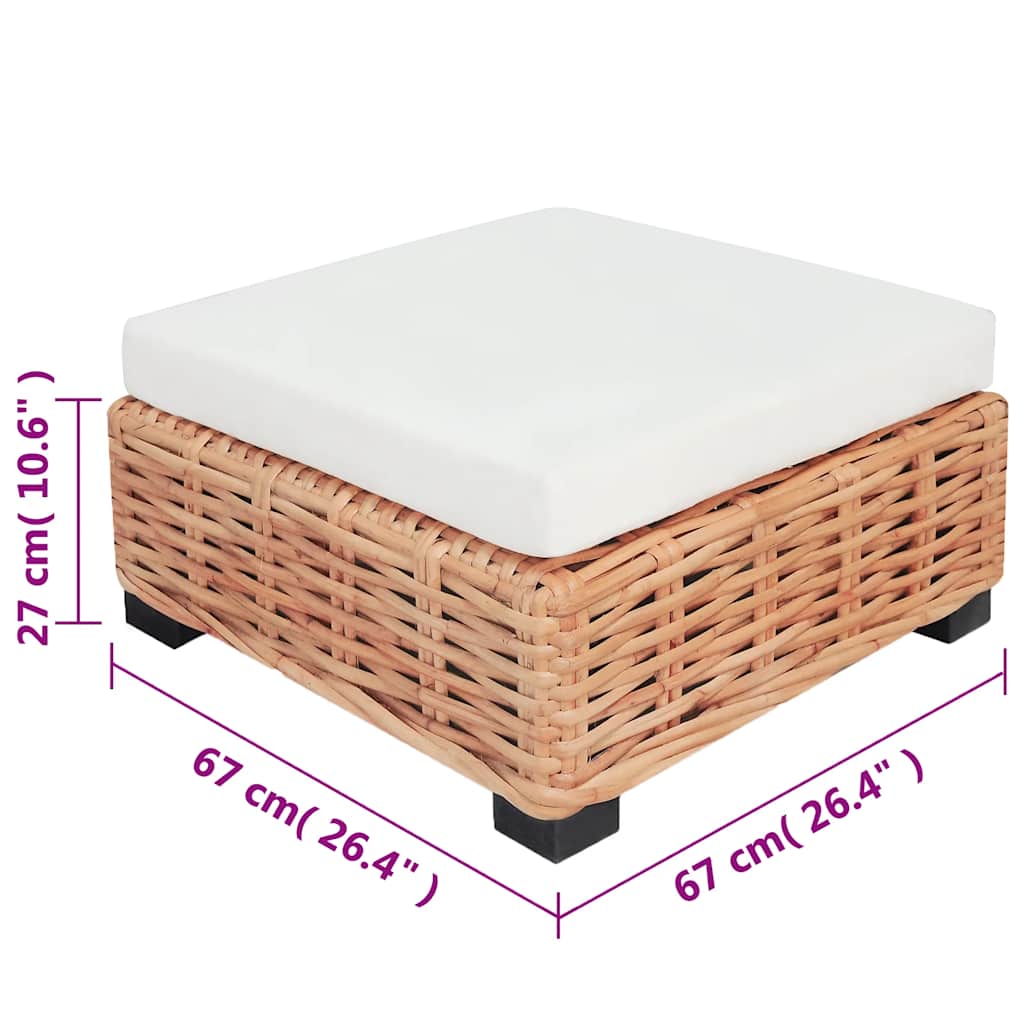 18 részes természetes rattan kanapészett 12