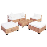 18 részes természetes rattan kanapészett 3