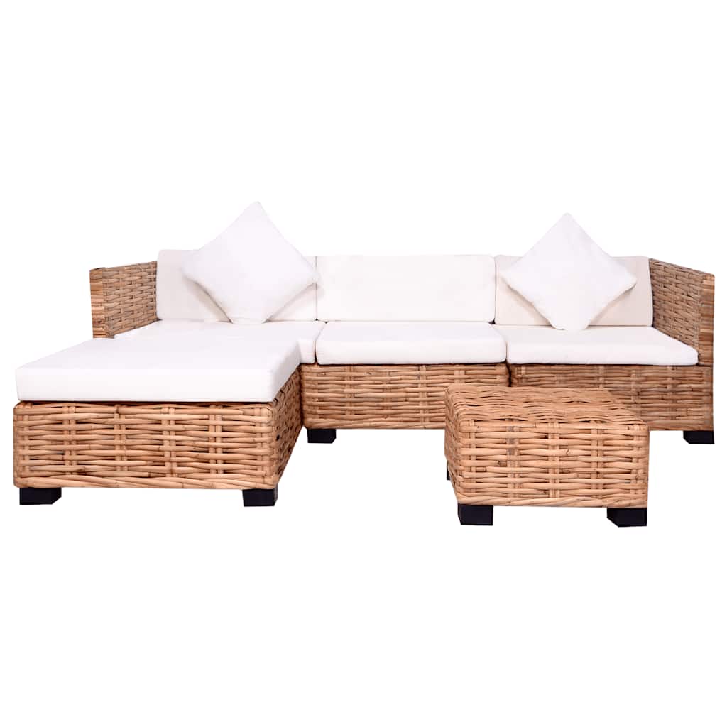 14 részes természetes rattan kanapészett 3