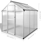 Megerősített alumínium melegház 3,46 m² 10